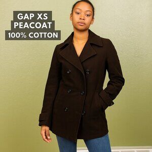 vintage Gap XS PEACOAT 100% cotton. Almost a corduroy soft feeling. Stunning